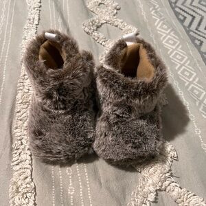 Brown Baby Fur Boots 0-6 Months